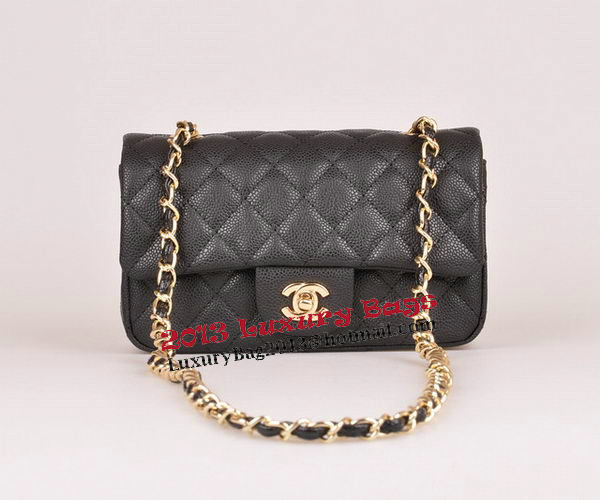 Chanel mini Classic Flap Bag Black Cannage Pattern 1117 Gold