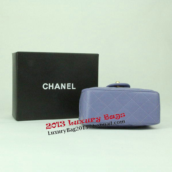 Chanel mini Classic Flap Bag Lavender Leather 1115 Gold Chain