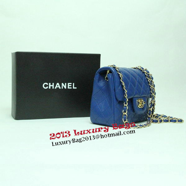 Chanel mini Classic Flap Bag Royal Leather 1115 Gold Chain