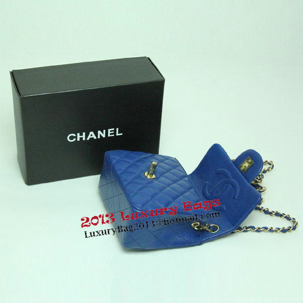 Chanel mini Classic Flap Bag Royal Leather 1115 Gold Chain