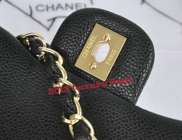 Chanel mini Classic Flap Bag Black Cannage Pattern 1115 Gold