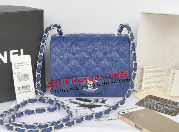 Chanel mini Classic Flap Bag Royal Cannage Pattern 1115 Silver