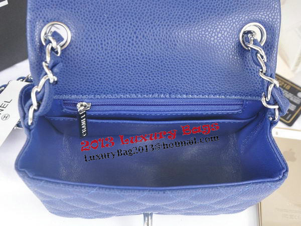 Chanel mini Classic Flap Bag Royal Cannage Pattern 1115 Silver