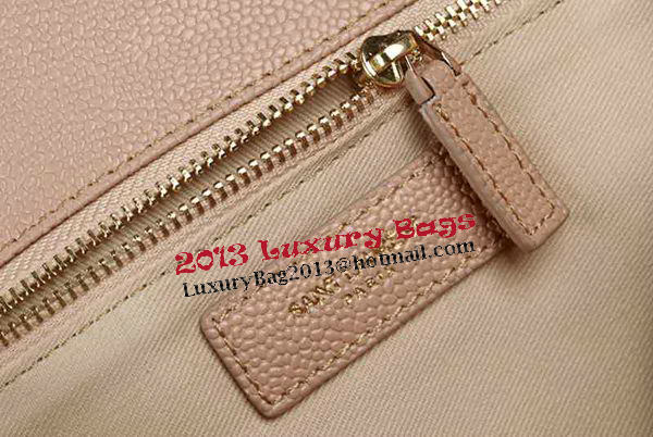 Saint Laurent Classic Monogramme Cannage Pattern Flap Bag Y5480 Apricot