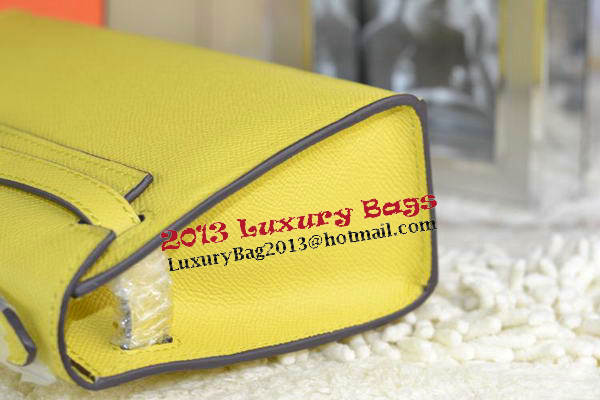 Hermes MINI Kelly 22cm Tote Bag Calfskin Leather Lemon