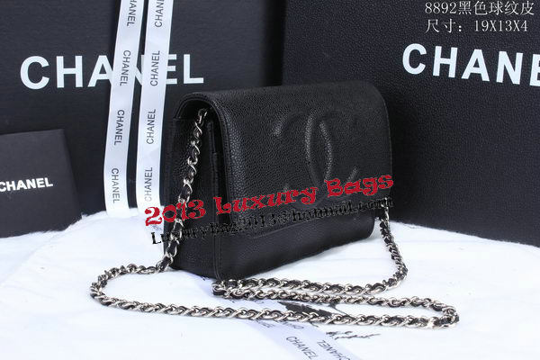 Chanel Cannage Pattern Leather Flap Shoulder Bag A8892 Black Chanel Cannage Pattern Leather Flap Shoulder Bag A8892 Black