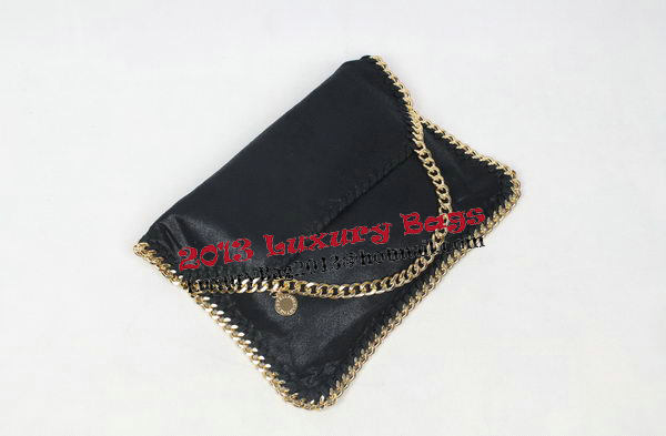 Stella McCartney Falabella Black PVC Cross Body Bag 876 Gold