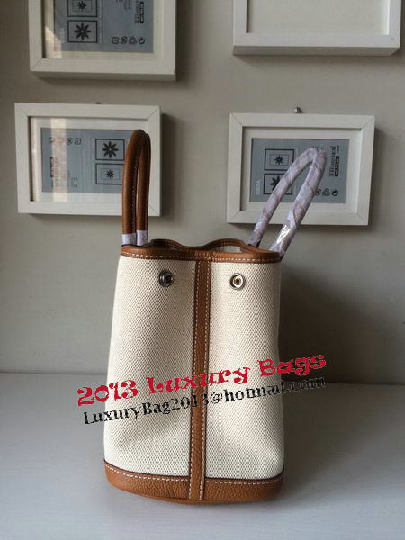 Hermes Garden Party 30CM Bag Canvas Leather H11S Wheat