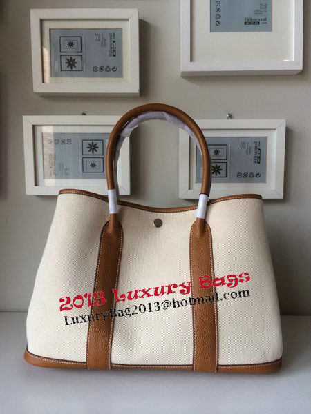 Hermes Garden Party 36CM Bag Canvas Leather H11M Wheat