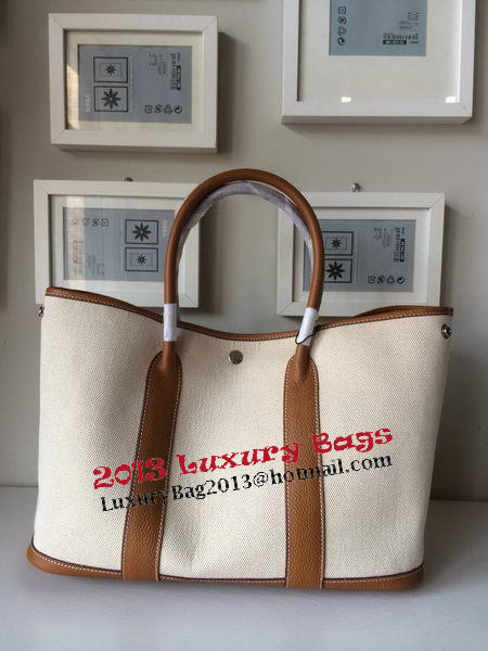 Hermes Garden Party 36CM Bag Canvas Leather H11M Wheat