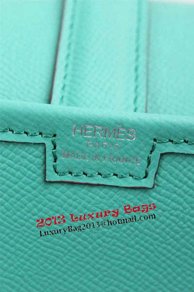 Hermes Jige Clutch Bag Calfskin Leather H258 Green