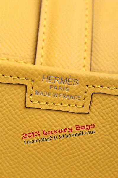 Hermes Jige Clutch Bag Calfskin Leather H258 Lemon