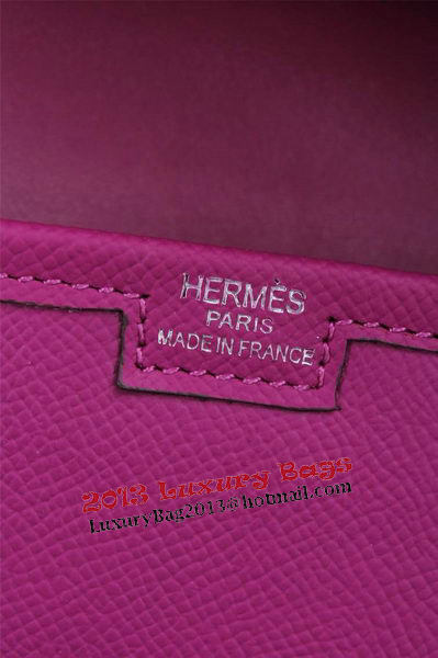 Hermes Jige Clutch Bag Calfskin Leather H258 Purple