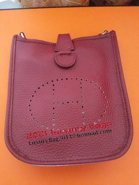 Hermes mini Evelyne Messenger Bag H1608S Burgundy
