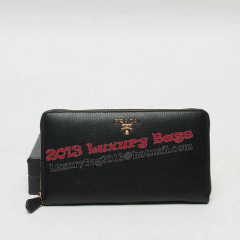 Prada Grainy Leather Wallets 1M1188 Black