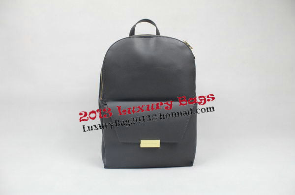 Stella McCartney Smooth Calfskin Leather Backpack 878 Deep Grey