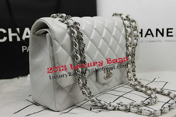 Chanel Classic Flap Bag OffWhite Original Leather CF1113 Silver