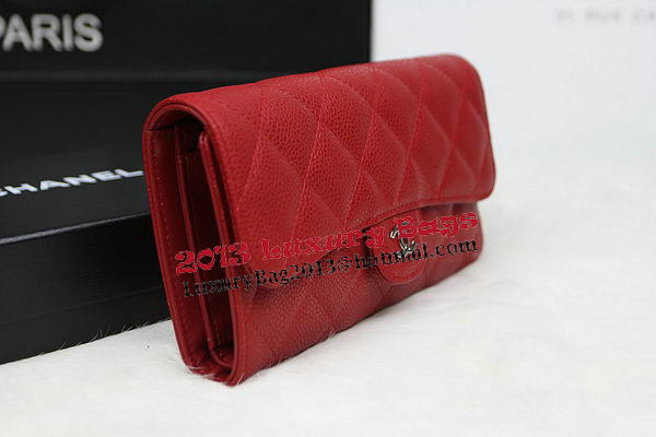 Chanel Tri-Fold Wallet Original Cannage Pattern Leather CHA31506 Red Chanel Tri-Fold Wallet Original Cannage Pattern Leather CHA31506 Red
