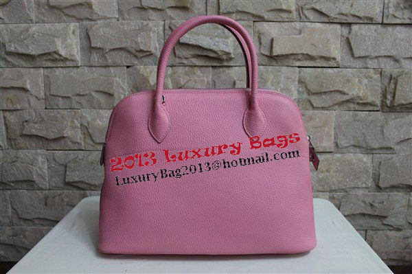 Hermes Bolide 37CM Calfskin Leather Tote Bags H509084 Pink