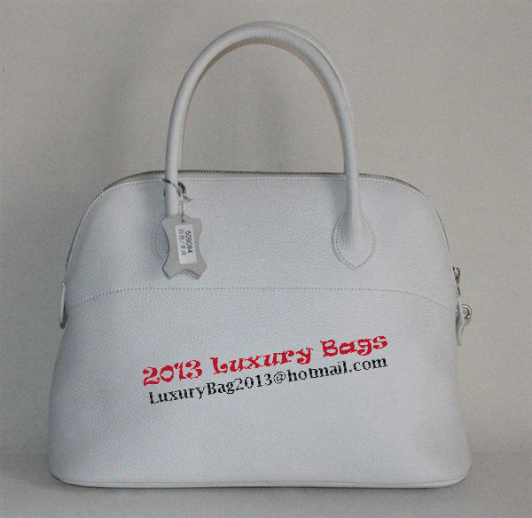 Hermes Bolide 37CM Calfskin Leather Tote Bags H509084 White