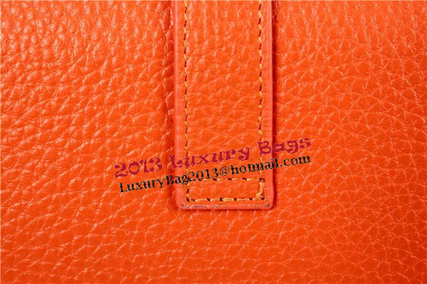 Hermes Jige Clutch Bag Calfskin Leather HQ864 Orange