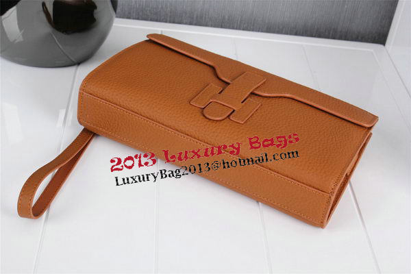 Hermes Jige Clutch Bag Calfskin Leather HQ8059 Wheat