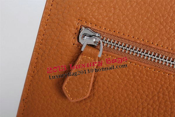 Hermes Jige Clutch Bag Calfskin Leather HQ8059 Wheat