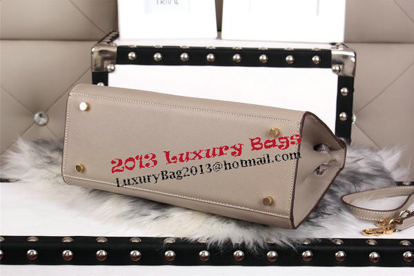 Hermes Kelly 32cm Shoulder Bags Grained Leather Grey