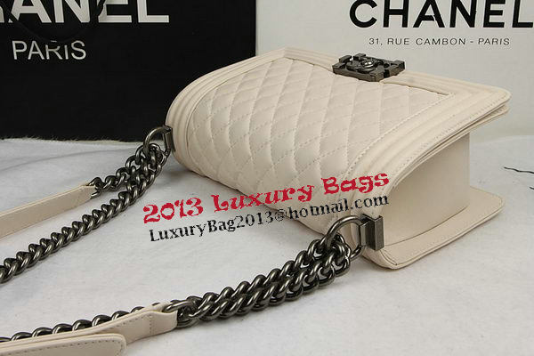 Boy Chanel Flap Shoulder Bags Original Sheepskin Leather A67025 Beige