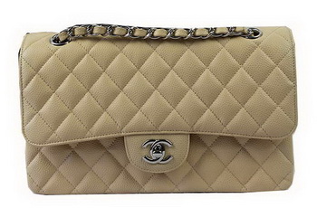 Chanel 2.55 Series Bags Apricot Cannage Pattern Leather CFA1112 Silver
