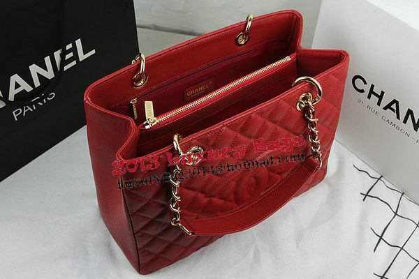 Chanel Classic Coco Bag Red GST Caviar Leather A50995 Gold
