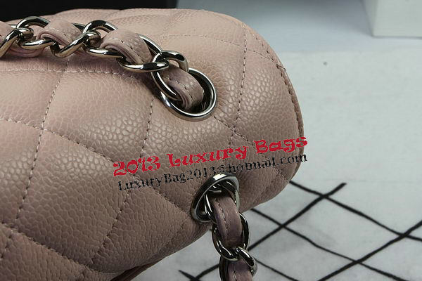Chanel Classic Flap Bag Pink Cannage Pattern CF1113 Silver