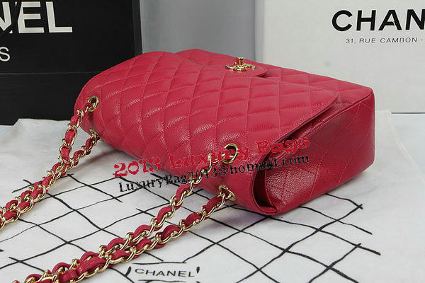 Chanel Classic Flap Bag Rose Cannage Pattern CF1113 Gold
