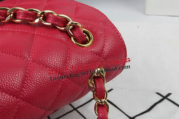 Chanel Classic Flap Bag Rose Cannage Pattern CF1113 Gold