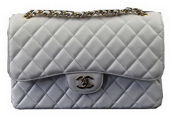 Chanel Classic Flap Bag White Cannage Pattern CF1113 Gold