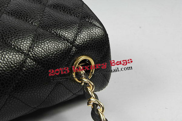 Chanel Classic MINI Flap Bag Black Cannage Pattern CF1119 Gold