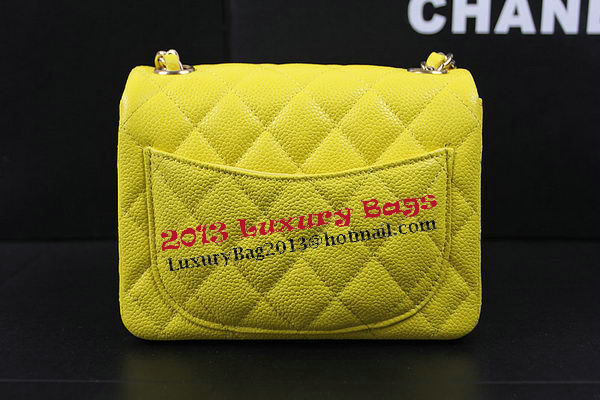 Chanel Classic MINI Flap Bag Lemon Cannage Pattern CF1115 Gold