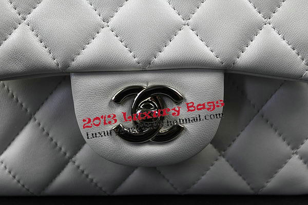 Chanel Classic MINI Flap Bag OffWhite Original Sheep Leather CF1115 Silver