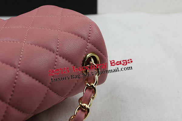 Chanel Classic MINI Flap Bag Pink Original Sheep Leather CF1115 Gold
