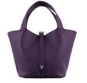 Hermes Picotin Lock MM Bags Clemence Leather H8616 Purple
