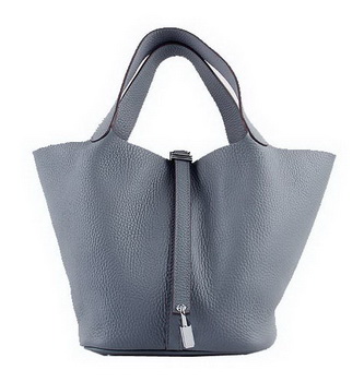 Hermes Picotin Lock PM Bags Clemence Leather H8615 Grey