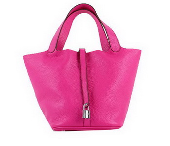 Hermes Picotin Lock PM Bags Clemence Leather H8615 Rose