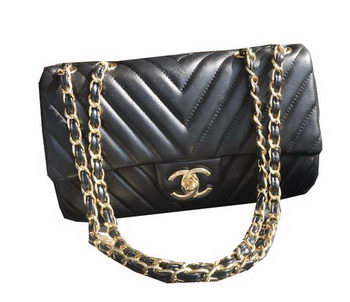 Chanel Classic Flap Bag Sheepskin Leather A92516 Black