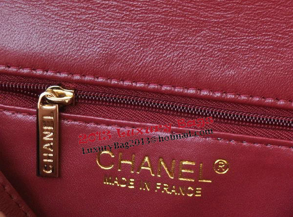 Chanel Classic Flap Bag Sheepskin Leather A92516 Burgundy