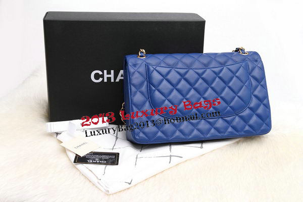 Chanel Jumbo Double Flaps Bags Original Lambskin Leather A36097 Blue