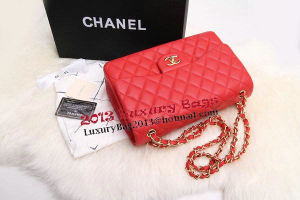 Chanel Jumbo Double Flaps Bags Original Lambskin Leather A36097 Red