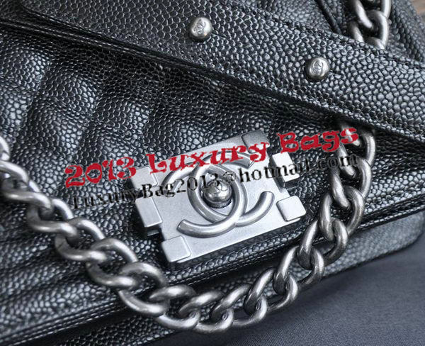 Boy Chanel Small Flap Shoulder Bag Cannage Pattern A67083 Black