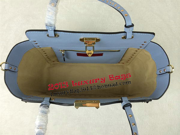 Valentino Garavani Rockstud mini Tote Bag Original Leather VG1916 SkyBlue