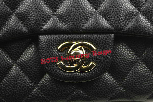 Chanel Classic MINI Flap Bag CF1115 Black Cannage Pattern Gold