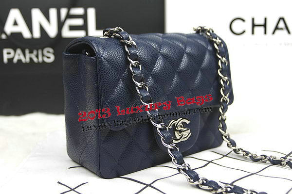 Chanel Classic MINI Flap Bag CF1115 Royal Cannage Pattern Silver